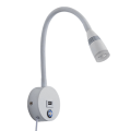 Miniatyrbillede 1 af 5: Vægmonteret læselampe Sconce lampe USB opladningsport Touch