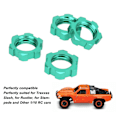Miniatyrbild 8 av 8: 4st 12mm till 17mm Hjul Hex Adapter Professionell Aluminiumlegering RC Hex Adapter för Traxxas Slash för Rustler för Stampede 1/10 RC Bilar Grön