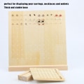 Miniatyrbilde 8 av 8: Ørepyntpinne Display Pegboard Stor Kapasitet Holdbar Tre Smykker Display Ørepynt Display Board for Ørepynt Smykker 66 Par