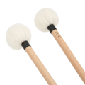 Miniatyrbilde 5 av 8: 2 stk Trommestikker med Filthode og Trehåndtak, Sklisikre Instrumenttilbehørsett for Spilling, Svart
