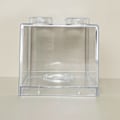 Miniatyrbild 3 av 5: Genomskinlig sparbössa i form av en byggsten, rektangulär transparent sparbössa för barn, pojkar, flickor, vit, 8,9 x 8,9 x 9,2 cm / 3,5 x 3,5 x 3,6 tum