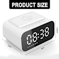 Miniatyrbild 2 av 5: 3 i 1 Digital väckarklocka Trådlös laddning, LED-laddare Högtalare, Bluetooth-högtalare med LED-display, Klockalarm Powerbank Högtalare för hemmet,