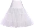 50'er Underkjole Rockabilly Kjole Tyl Tutu til Kvinder Hvid Hvid White S