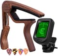Capo Gitarr Capo Rosenträ Capo med Gitarrstämmare Clip-On Stämmare för akustisk gitarr_Billiga gåvor