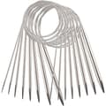 Circular Needles Set - Stainless Steel 8-Piece Kit with 60 cm Cables, Multiple Sizes for Sweaters & Knitting Projects