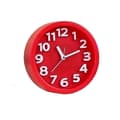 Tyst väckarklocka för flickor/pojkar, enkel design Round Red