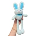Plush Rabbits with Pullable Ears Stress Relief Rabbit Toy Christmas Gift Blue