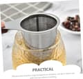 Miniatyrbillede 5 af 5: Teæg - Tesold med drypbakke - 304 rustfrit stål - Tefilter - 2 til løs te - Ekstra fint filter - Infuser - Tefilter