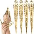 10-pack fingernagelspets kloringar, antika drottningkostym finger