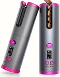 Wireless Curling Iron - Portable Curling Iron with LED, 6 Temperature Settings for All Hair Lengths Grå