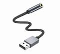 USB till 3,5 mm (hona) ljudadapter