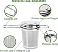 Miniatyrbillede 2 af 5: Pakke med 2 te-infusere, løs te-infuser, premium 304 rustfrit stål tefilter gave H