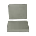 HOMAIRE 2-delat sittdyna set 56x52x7 cm mörkgrå polyester med tvättbart överdrag Mörkgrå