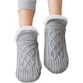 Miniatyrbild 5 av 5: Sock Cover Fleece Ickened Golvstrumpor Vuxna Damer Hemstrumpor Grey 43-45