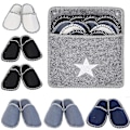 Miniatyrbilde 1 av 5: 6 par fleece-toffler Bærbare Vaskbare Engangs-antislip Toffler for Familie Spa Gjest Hotell Reise