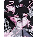 Pikkukuva 5 / 7: Miesten Havaiji-paita ja shortsit setti Regular Fit lyhythihainen rento funky ranta flamingo paita setti S S Black Flamingo