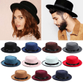 Miniatyrbilde 10 av 10: Fedora Hat Jazz Cap Cowboy Hat KAFFE