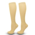 Miniatyrbillede 2 af 5: Mænd Kvinder Slanke kompressionsstrømper Anti Fatigue Sports Pressure Solid Running Elastik 1 Par S M Khaki
