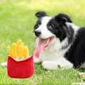 Miniatyrbild 6 av 6: Pet Plysch tuggleksak Hundleksak resistent mot tuggande molarer för att lindra tristess pommes frites form