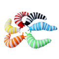 Pikkukuva 1 / 7: Fidget Slug Toys Kierrettävä aistinvarainen lelu satunnainen väri Slug random double color