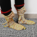 Miniatyrbild 5 av 5: Sticka Krokodilsockor Djursocka Stickad Nyhet Vinter Varm julklapp Chameleon Socks