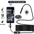 2 m USB Endoskop Kamera Vattentät IP67 Mjuk Sladd Android / PC Black Svart