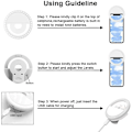 Miniatyrbillede 9 af 10: Clip-On Selfie Lampe til Smartphone LED Ring Light hvid white