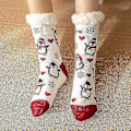 Miniatyrbild 1 av 5: Söta varma strumpor Thicken Plus Cotton Vinter Damstrumpor Jul Kawaii strumpa Xmas Present Hem Golv Rum Rolig Sock S style 2
