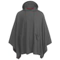 Unisex Casual Hetteponcho Cape Kappe Motejakke Hettegenser Pullover Med Lomme Mørkegrå Dark Grey M