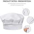 Pikkukuva 2 / 5: 4 kpl lasten kokkihattuja 3-13-vuotiaille, säädettävä ruoanlaittolakki pojille ja tytöille, hengittävä polycotton-kokkihattu, lakki taaperolle kotiruokaan (wh