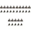 Miniatyrbild 1 av 8: 30 st Simulerad mini stenparti Stort stenparti Landskapsdekor Miniatyr falskt träd Lekstuga Tillbehör akvarell slott prydnader minihus