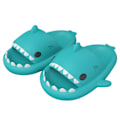 Miniatyrbild 3 av 6: Söta Shark Sliders Ultra Soft Summer Lätta Beach Sliders Blue Green 36/37