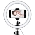 Miniatyrbild 2 av 9: 26cm Selfie-Lampa, Stativ & Mobilhållare - Perfekt Belysning Black Svart