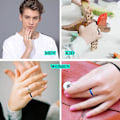 Miniatyrbillede 4 af 5: Mood Ringe Til Voksne & Børn - 2 Stk Mood Ringe Til Mænd & Kvinder Skift farve Ringe - Drenge & Pige Mood Ring Rustfrit stål Bånd Mood smykker Size9 - Size10