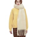 Miniatyrbilde 1 av 5: Stort tykt skjerf Fargerikt Cashmere Feel Oversized skjerf Teppe Mykt Stort ullsjal Tykt Vinter Varme Kvinner Beige