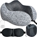Miniatyrbilde 1 av 11: Reise-Kit 3-i-1 med Memory Foam - Nakkepute & Sovemaske 400
