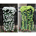 Miniatyrbild 5 av 10: Levande konstgjord hängande orkidé Gäng Siden Lång hängande Bush Blommor Sträng Bröllopsfest Heminredning White
