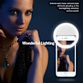 Miniatyrbillede 4 af 10: Clip-On Selfie Lampe til Smartphone LED Ring Light hvid white