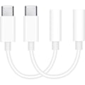 Miniatyrbillede 1 af 4: 2x Adapter USB-C til 3.5mm Hvid White one size