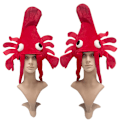 Miniatyrbillede 3 af 4: Krebs-Krabben-Hatt Partyhatt Sjov Kreativ Halloween Cosplay