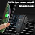 Miniatyrbillede 5 af 6: Trådløs Billader QI Mobiloplader med Mobilholder til Bil sort black