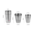 Miniatyrbillede 1 af 5: Rustfrit stålvinsglas sæt + 4 bærbare kopper 30/70/170 ml 70ml