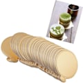 Miniatyrbilde 4 av 9: Mini kakebunner i kartong, 100 stk Golden Mousse kakebrett, kake-papptallerkener, dessertbrett for bryllup og fødselsdag