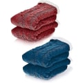 Miniatyrbild 2 av 5: 2 par varma tofflorstrumpor dam Fuzzy strumpor Fleecefodrade halkfria tofflorstrumpor blue