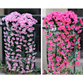 Miniatyrbild 4 av 10: Levande konstgjord hängande orkidé Gäng Siden Lång hängande Bush Blommor Sträng Bröllopsfest Heminredning White