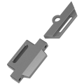 Miniatyrbild 4 av 6: WX RC-bilbatteriplatta i aluminiumlegering, batterihållare med rem för Traxxas 1/10 Slash 2WD 5822 5822A chassi, grå