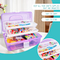 Miniatyrbild 2 av 7: Scrapbook-set för barn 3000 delar med förvaringslåda, pysseltillbehör, pysselmaterial, papper och andra DIY-pyssel