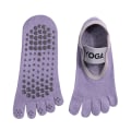 Pikkukuva 1 / 5: 2 Pair Joogasukat Pilates Urheilu Ammattimainen liukumattomat pistesukat Puuvilla Kevät Kesä Viiden sormen sukat Purple