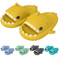Miniatyrbilde 1 av 6: Søte Shark Sliders Ultra Soft Summer Lette Beach Sliders Yellow 40/41