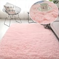 Miniatyrbilde 1 av 2: Lodne Regnbue Tepper for Barnerom Myke Lodne Tepper Stue Barn Babyrom Barnehage Lekerom Søt Innredning Matte lys rosa light pink 120x200cm